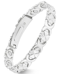 Feraco Infinity Clover copper bracelet with CZ for daily elegant sparkle.