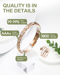 Feraco rose gold infinity clover design symbolizing luck and love