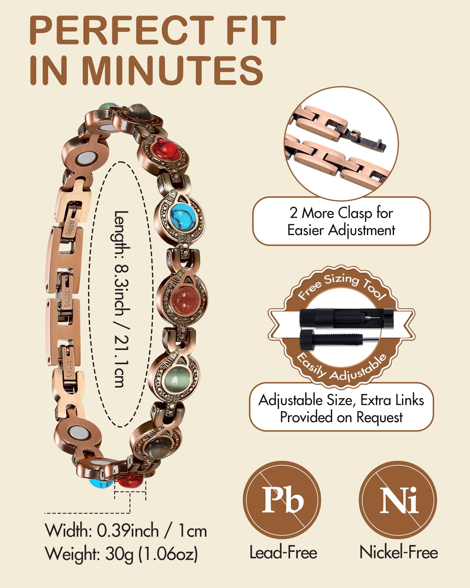 Feraco Lightweight Waterproof jewelry designed for all-day comfort