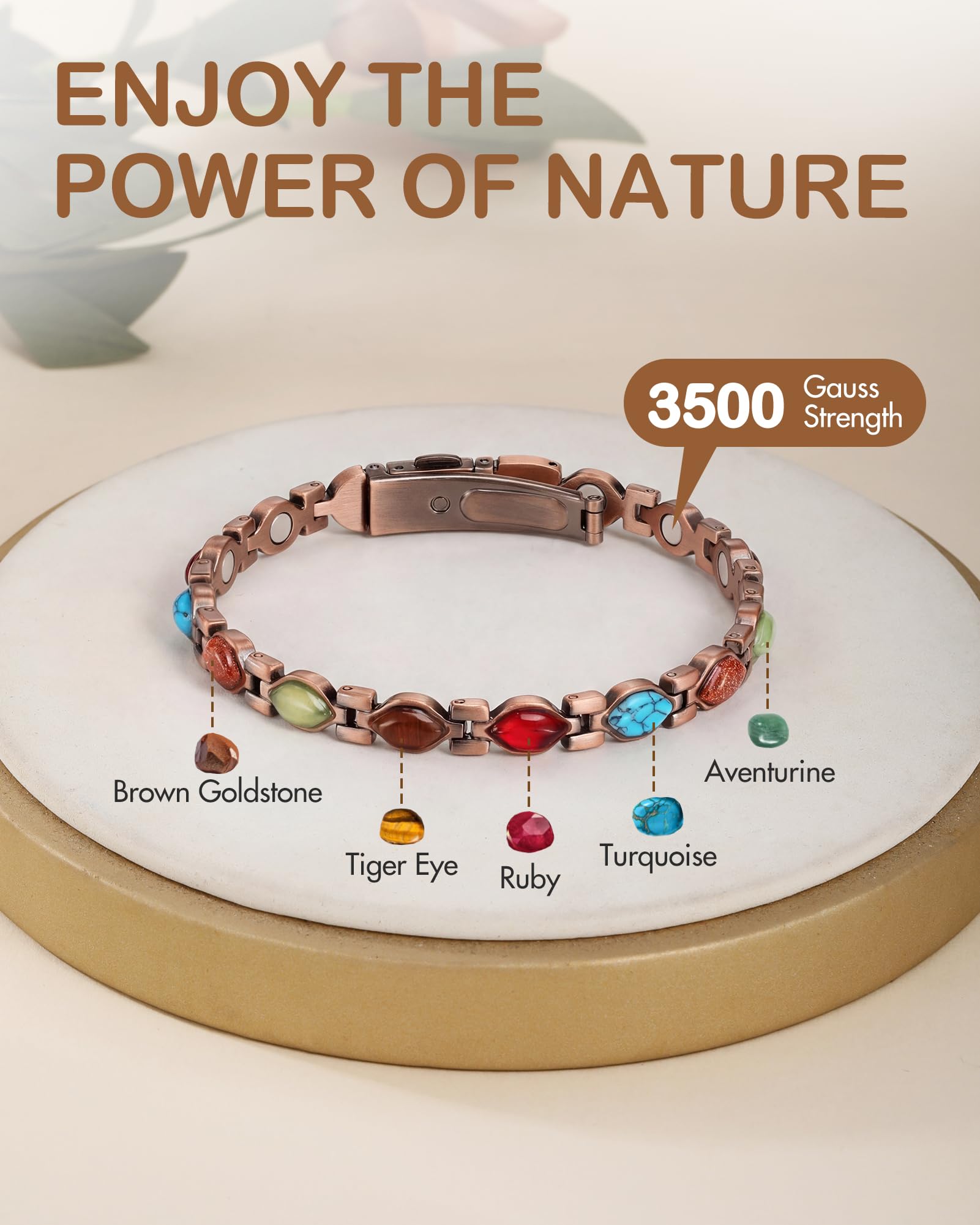 Feraco Luna infinity design on the wrist showcases elegant bohemian charm