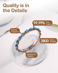 Feraco magnetic bracelet close-up showing 3800 gauss magnets for subtle support