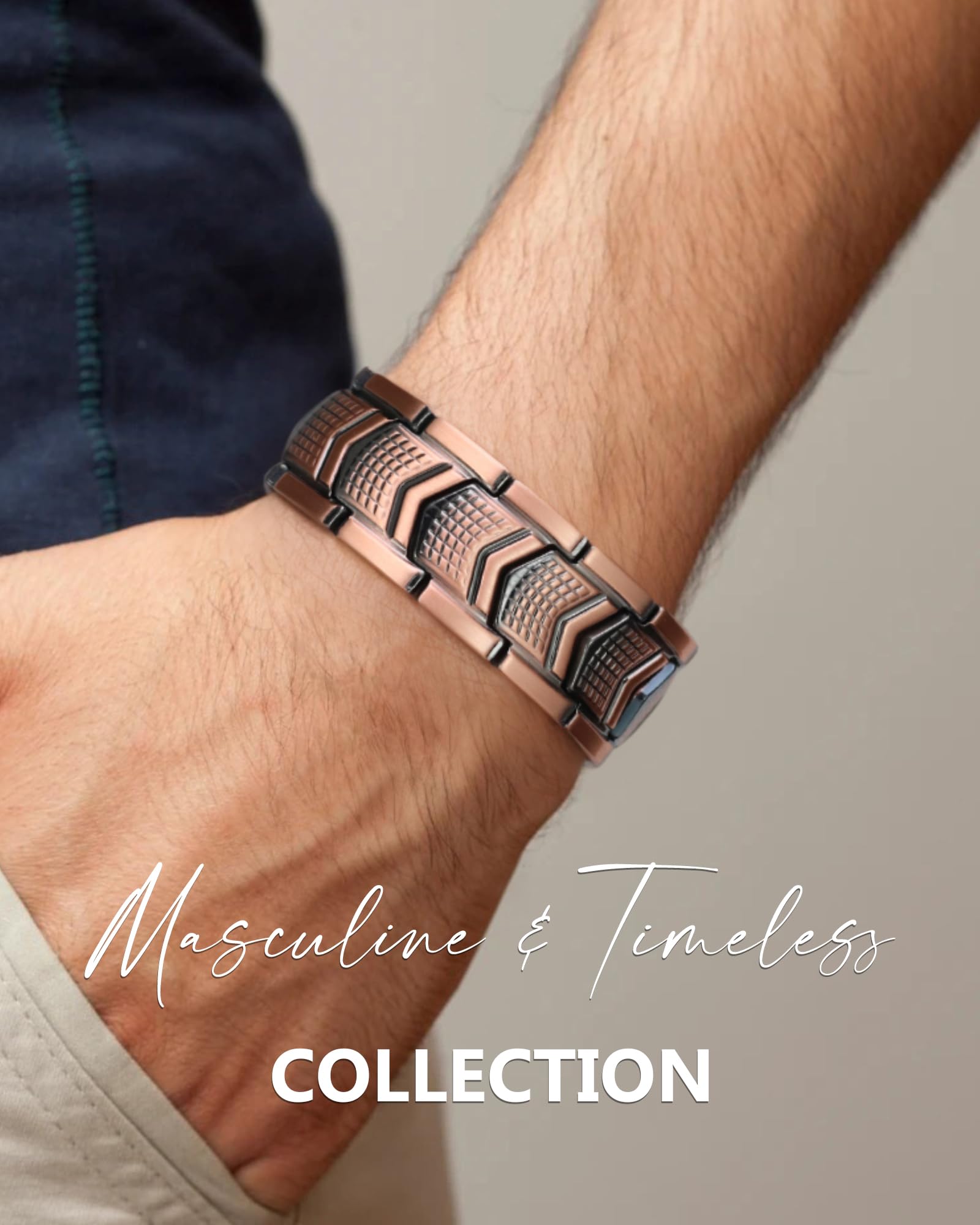 Feraco magnetic bracelet with 57 magnets and 3800 Gauss for daily balance