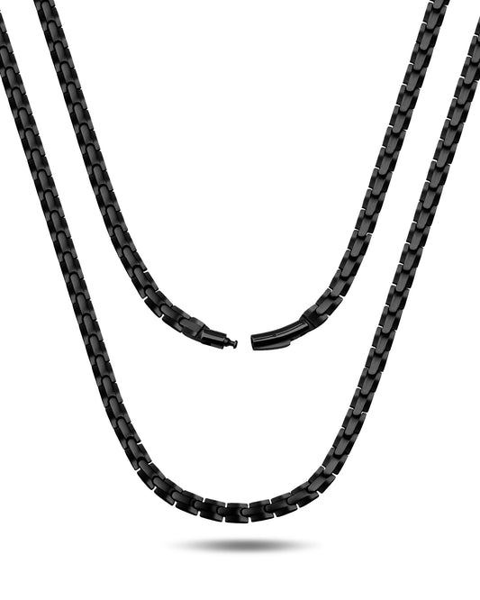 Feraco magnetic necklace close-up showing neodymium magnets and sleek design for everyday wear.