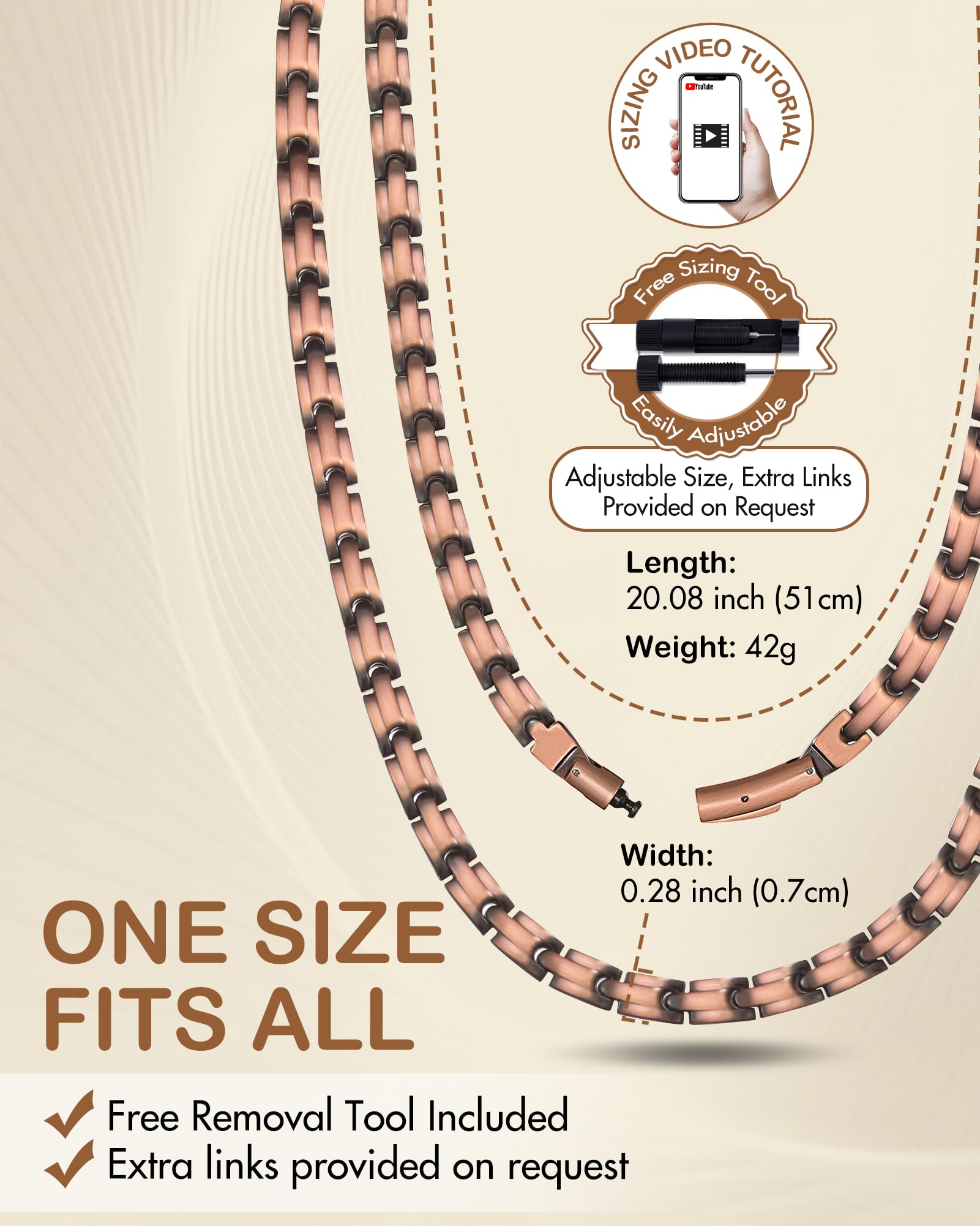 Feraco necklace worn with both casual and formal outfits.