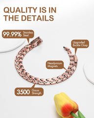 Feraco buckle clasp for easy, secure wear.