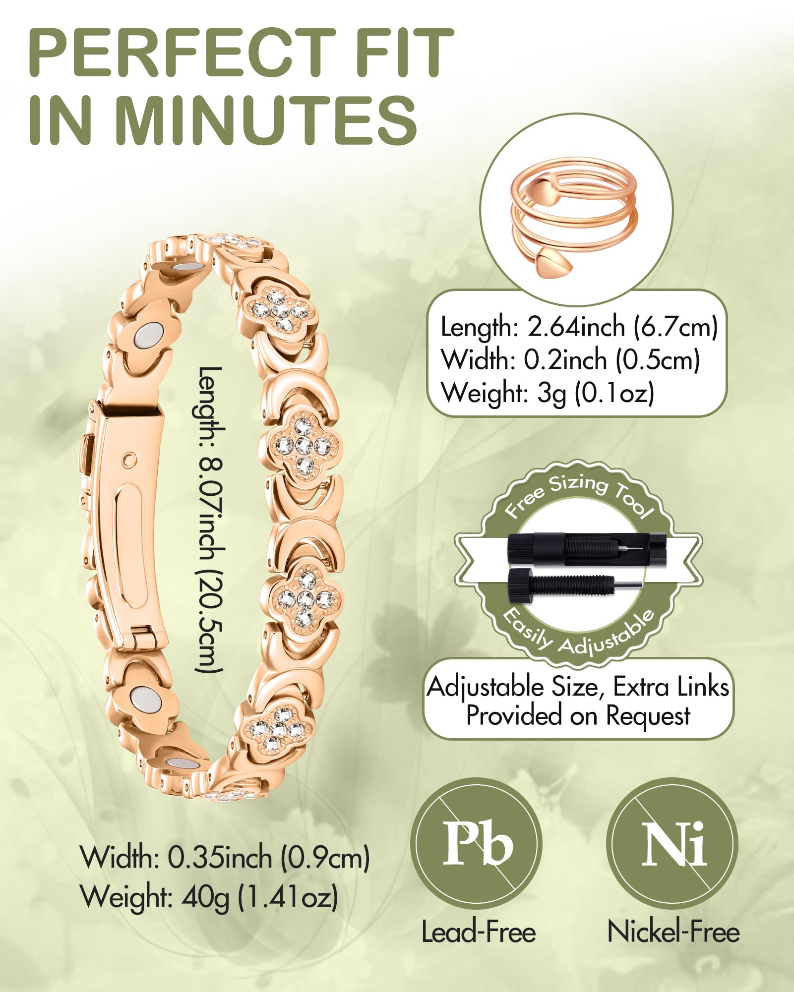 Feraco neodymium magnets inside the jewelry design