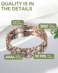 Feraco bracelet features 3800 gauss neodymium magnets for a bold magnetic design.