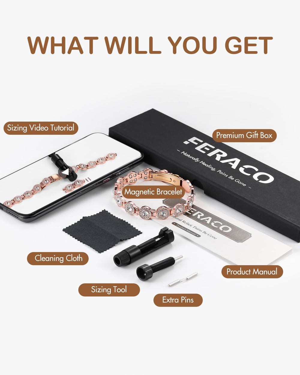 Feraco Austrian crystals sparkle under light for standout look.