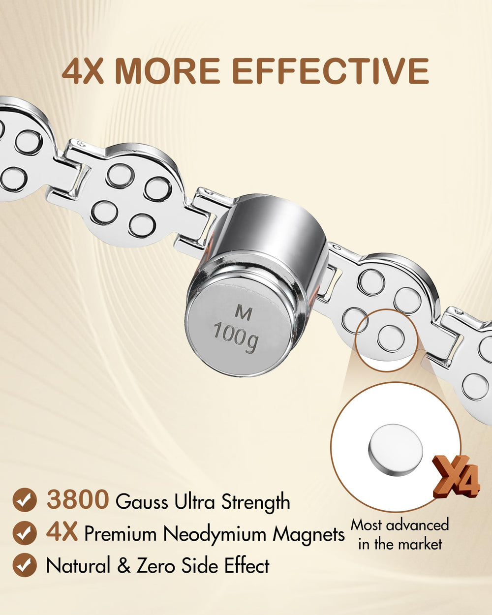 Feraco folding clasp design for easy wear and secure closure