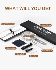 Feraco bracelet with formal evening look and refined style