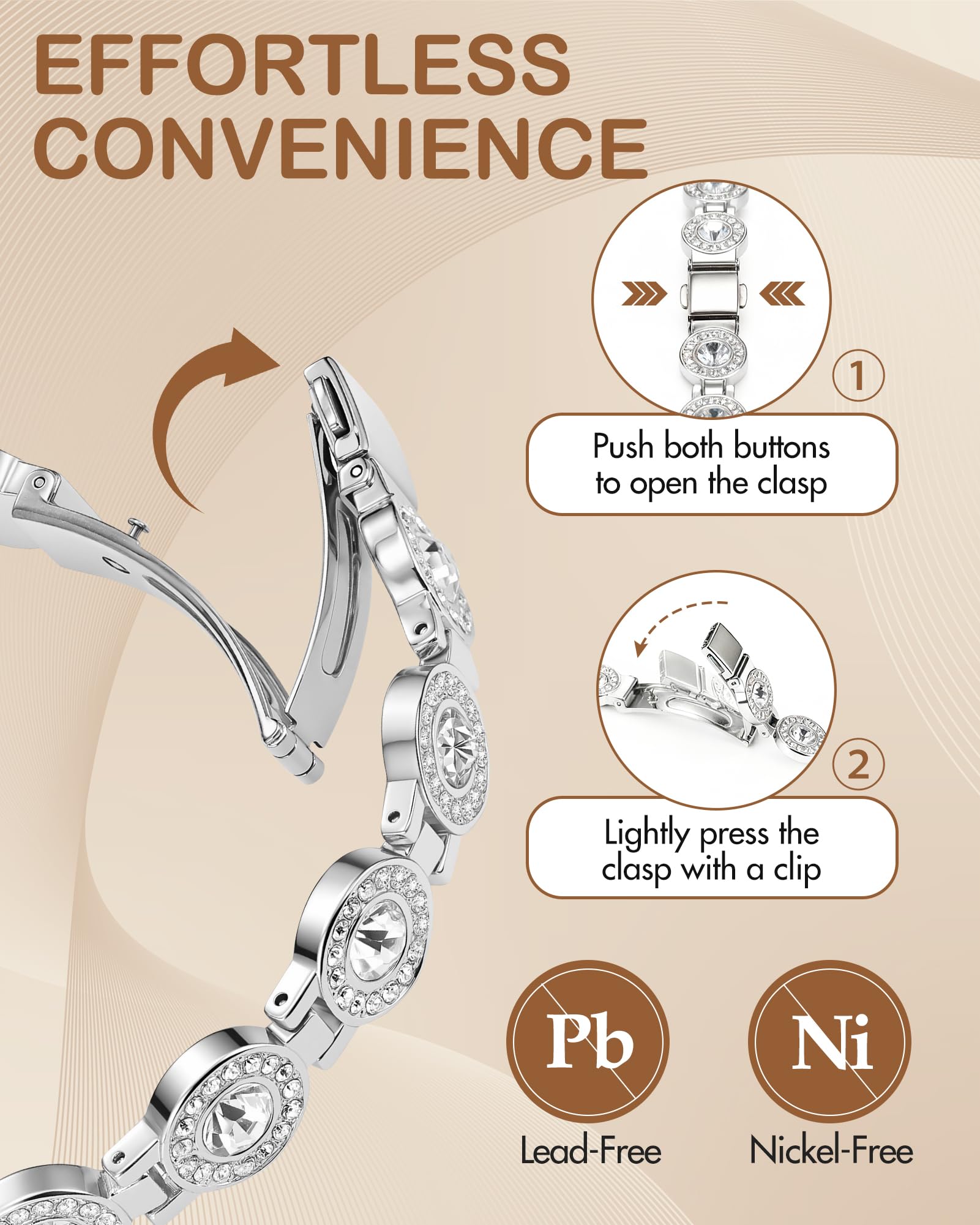 Feraco hypoallergenic copper finish suitable for sensitive skin