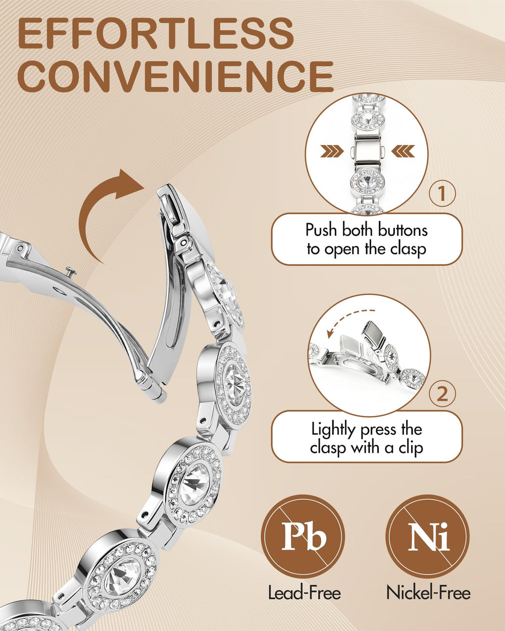 Feraco hypoallergenic copper finish suitable for sensitive skin