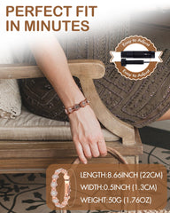 Feraco Copper Bracelet on wrist with casual look for daily use.