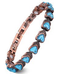 Feraco copper bracelet for women, front view, timeless daily wear