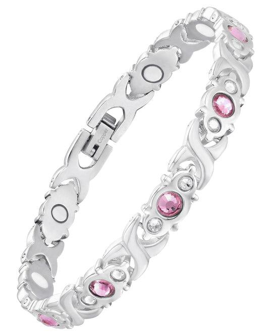 Feraco pure copper bracelet for women with infinite clover detail and elegance.