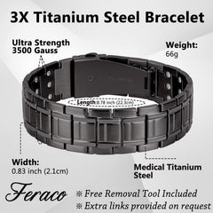 Feraco triple wide-links wristband for versatile styling