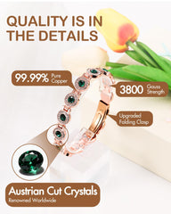 Feraco bracelet with upgraded folding clasp for easy on and secure wear.