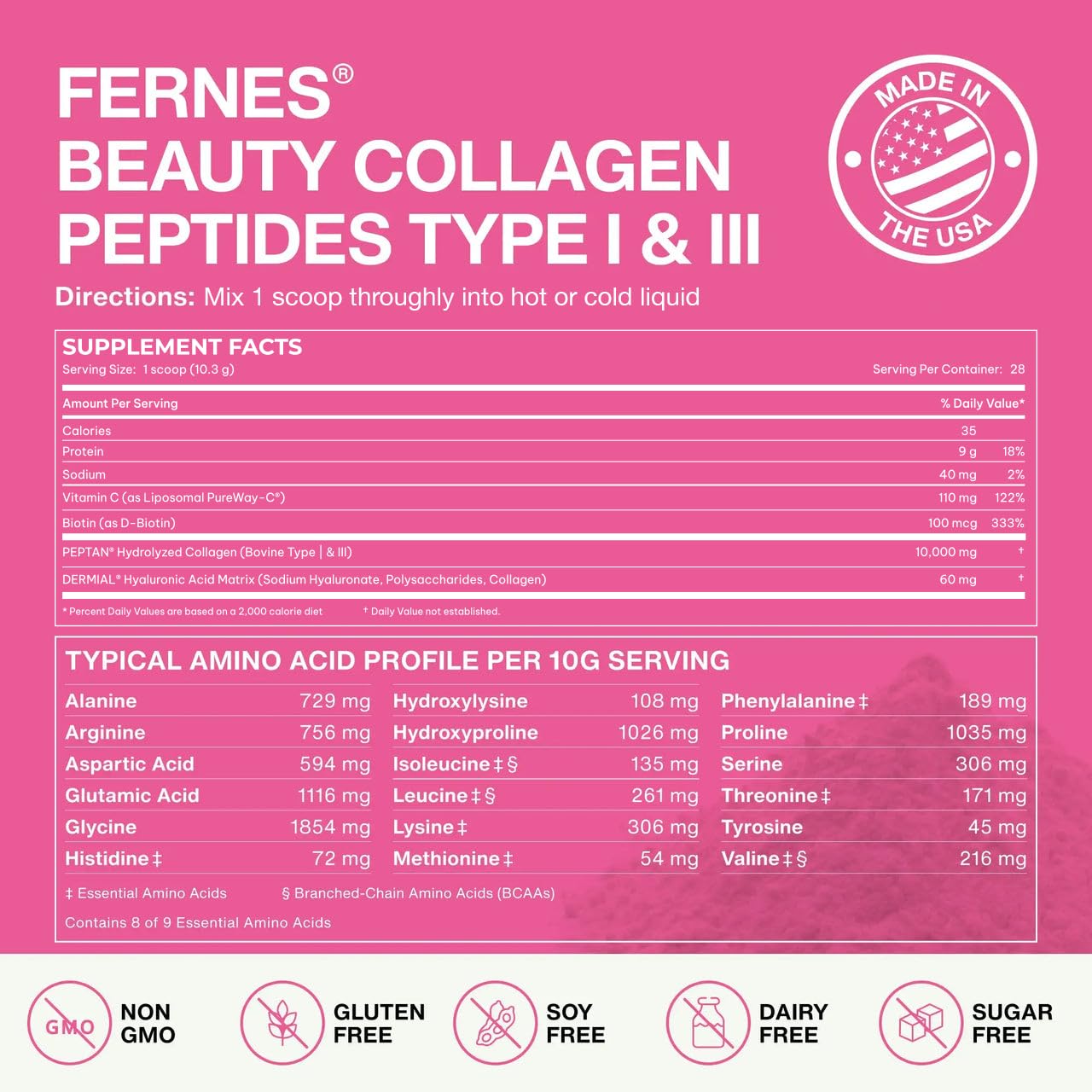 Fernes Advanced Collagen scoop in coffee for a tasteless, quick beauty boost