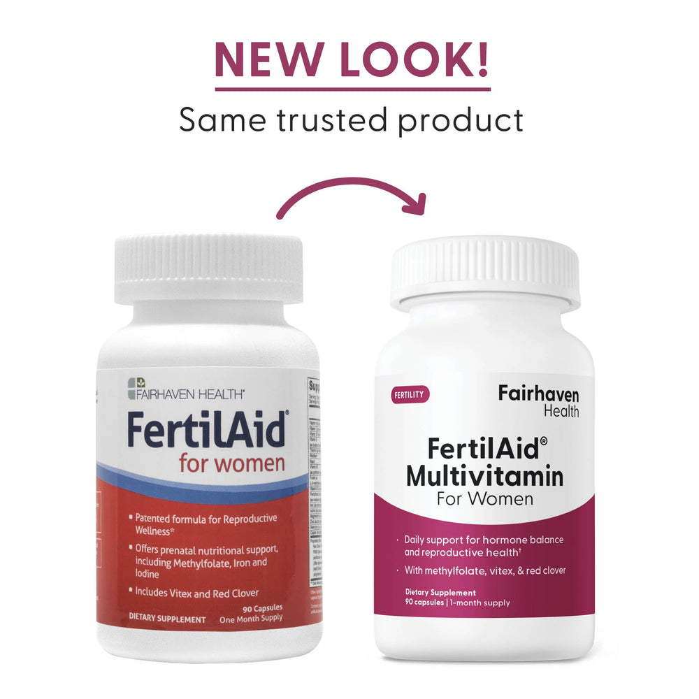 FertilAid for Women nutrition panel visible on back label