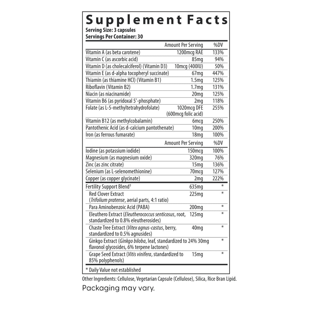 FertilAid for Women packaging front emphasizing allergen-free formulation