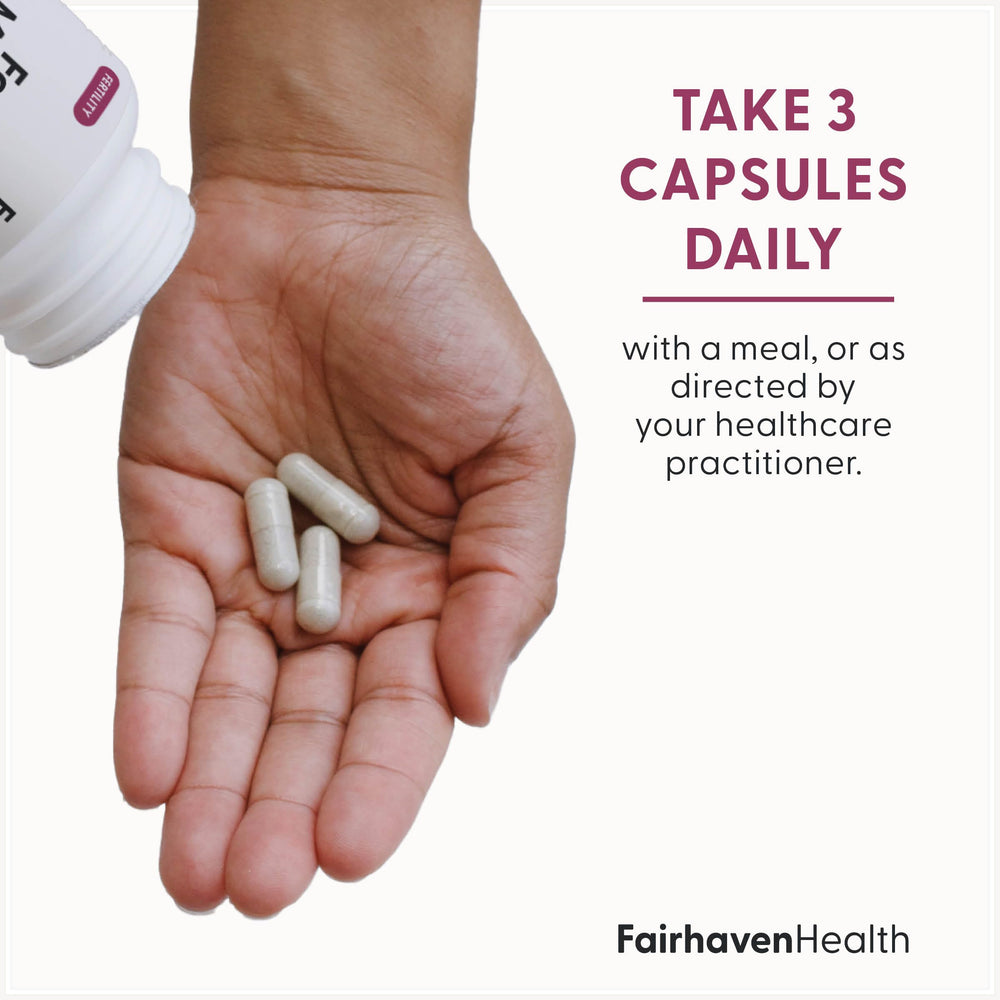 FertilAid for Women tablets close-up showing daily multivitamin blend