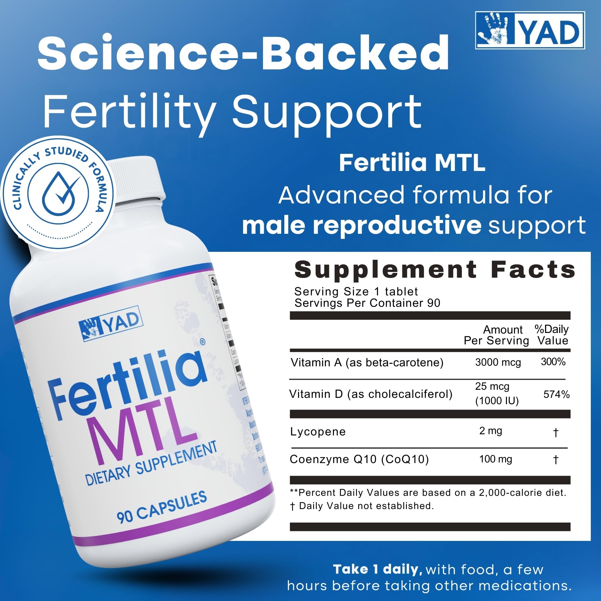 Fertilia daily dosing with food setup demonstrates a simple routine.