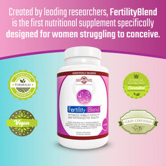 Fertility Blend herbal blend ingredients show natural nutrients.