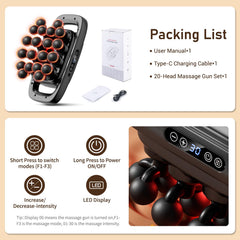 Feyano 1800mAh battery charges fast for longer, uninterrupted massage sessions