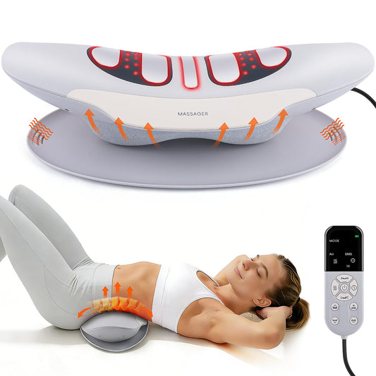 Feyano lumbar traction with dynamic airbags for targeted back relief at home.