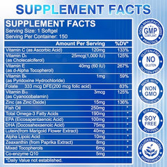 FIDERNIC Lutein Zeaxanthin softgel label highlights AREDS2 Plus+ antioxidant blend.