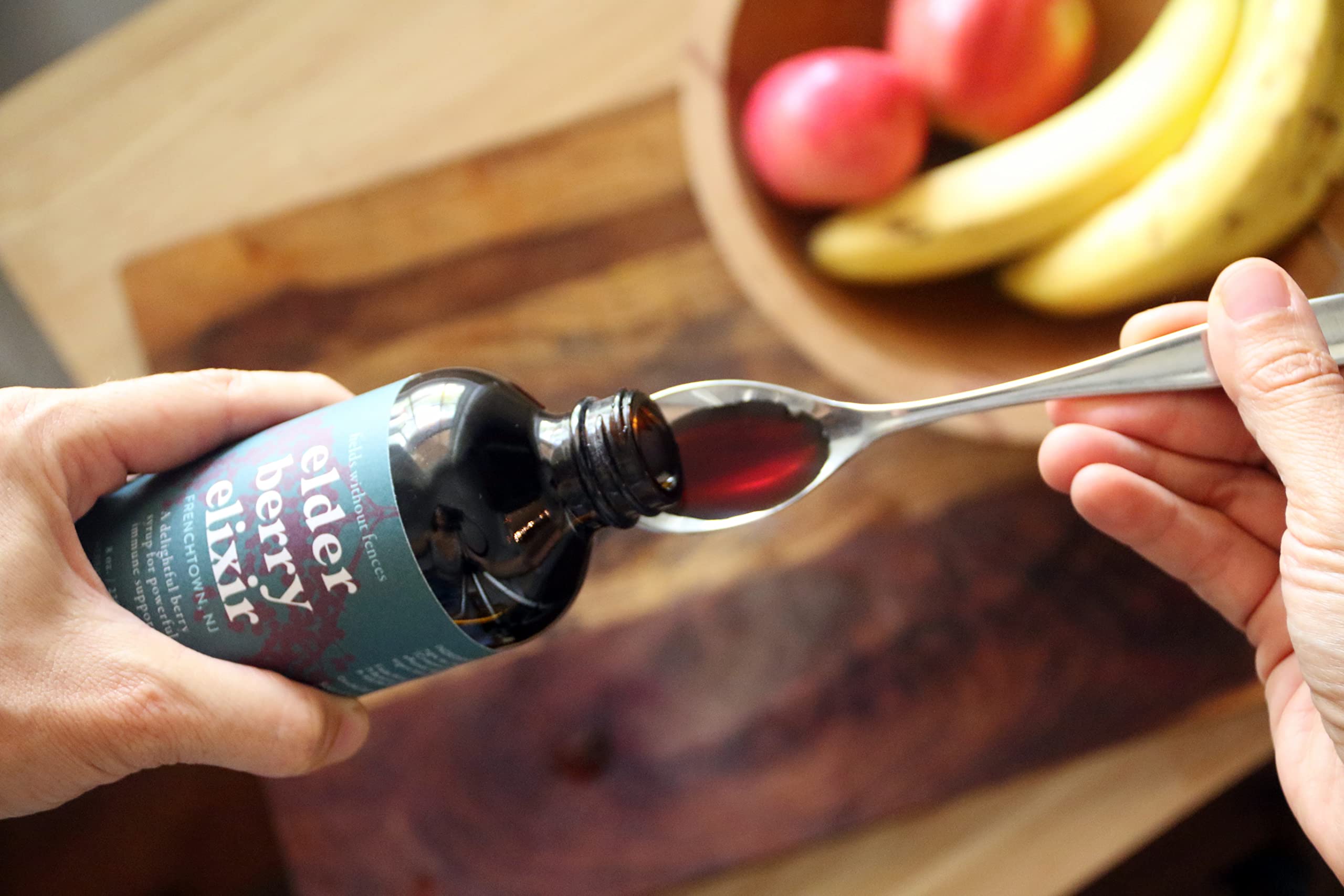Fields Without Fences Elderberry Elixir should be refrigerated after opening to maintain freshness.