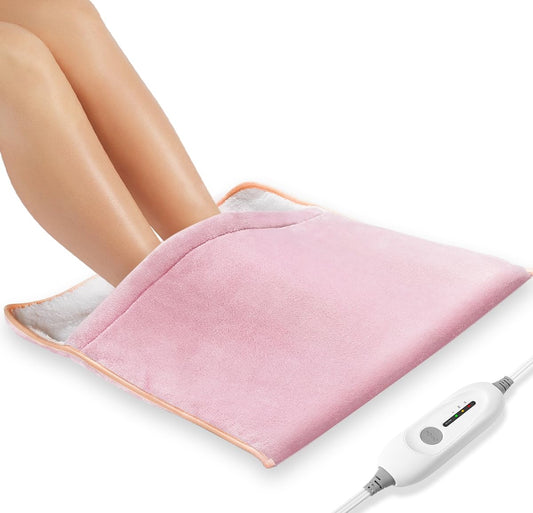 FIGERM foot warmer electric heat pad in full size for bed and couch warmth