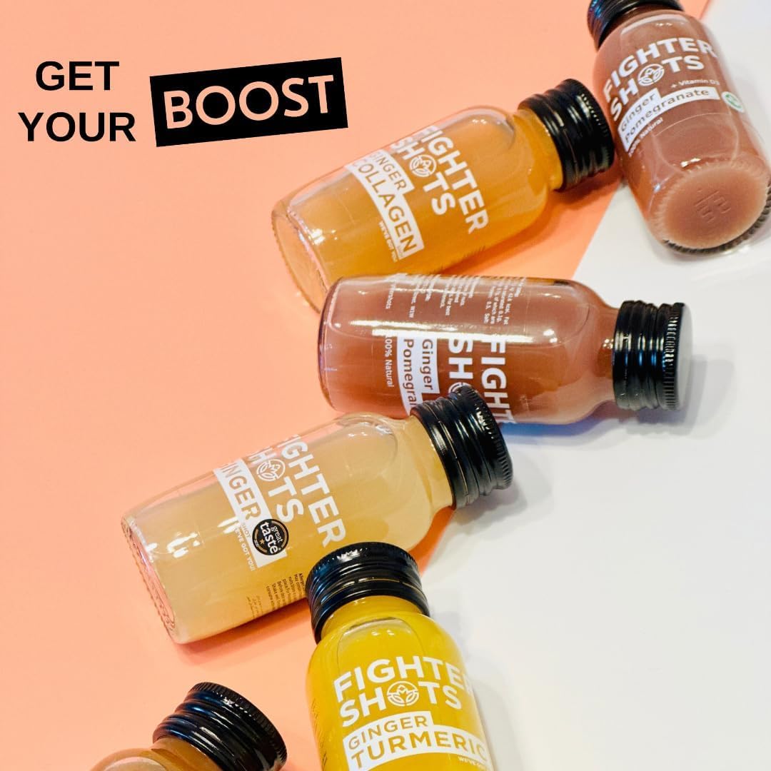 Fighter Shots Ginger Marine post workout refresh in hand or bottle