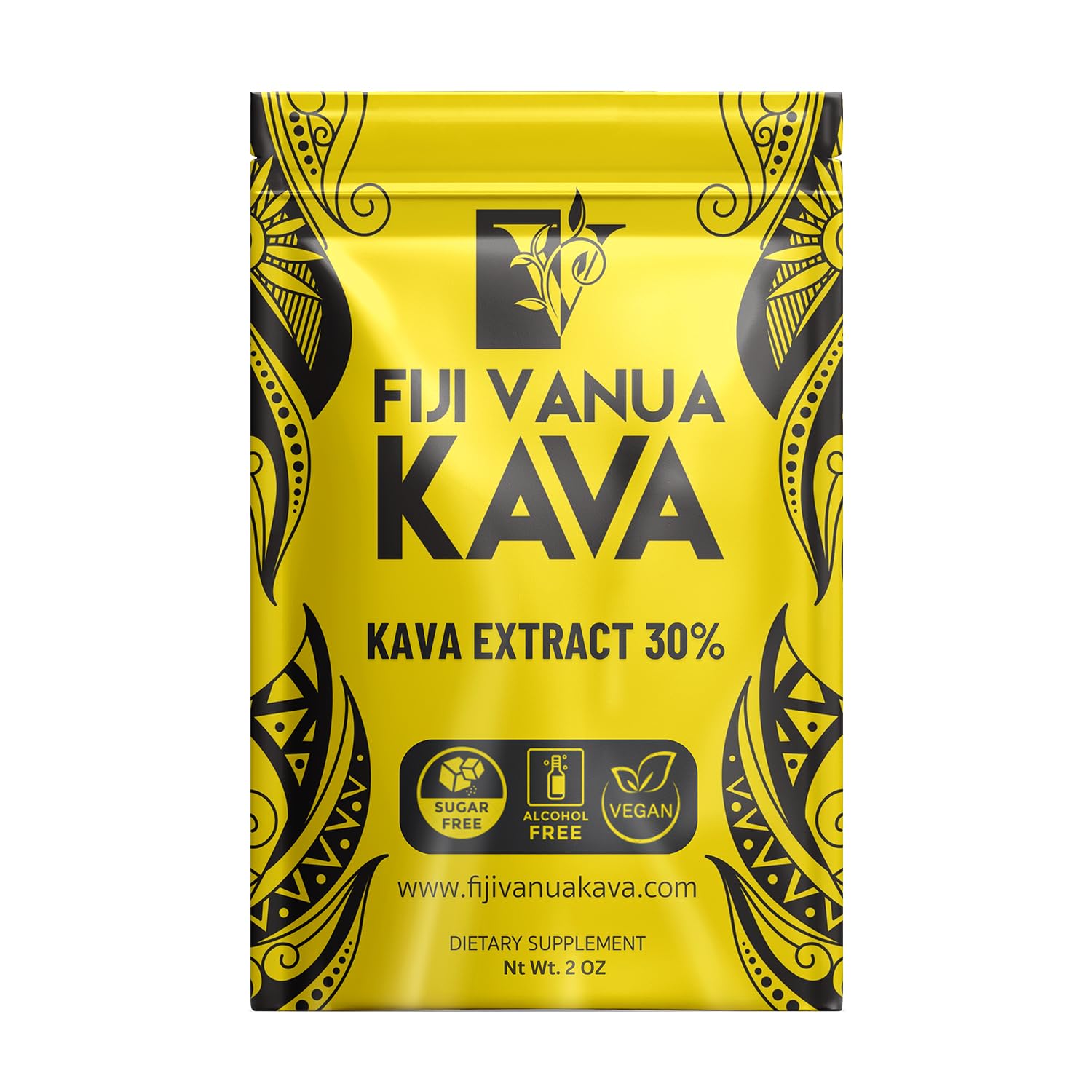 Fiji Vanua Kava 30-percent kavalactones powder in scoop, high-potency relaxation potential
