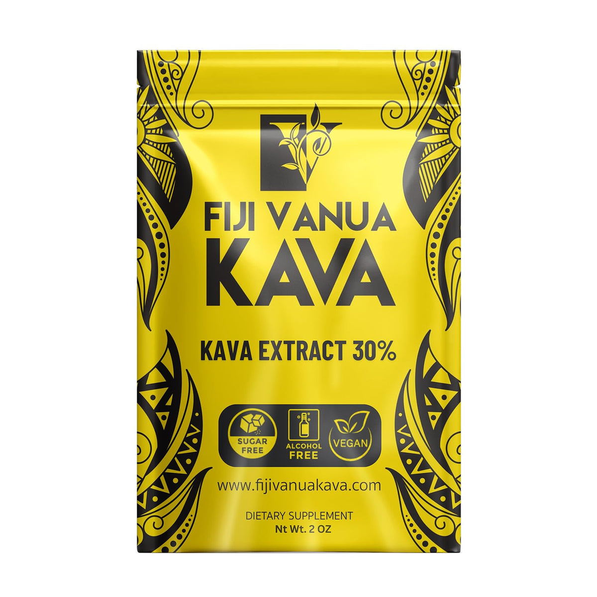Fiji Vanua Kava 30-percent kavalactones powder in scoop, high-potency relaxation potential