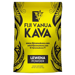 Fiji Vanua Kava Lewena powder in a scoop for a calming kava ritual