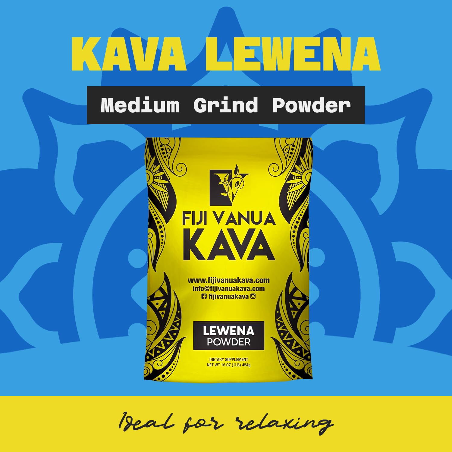 Lewena powder jar close-up shows sun-dried roots with natural purity
