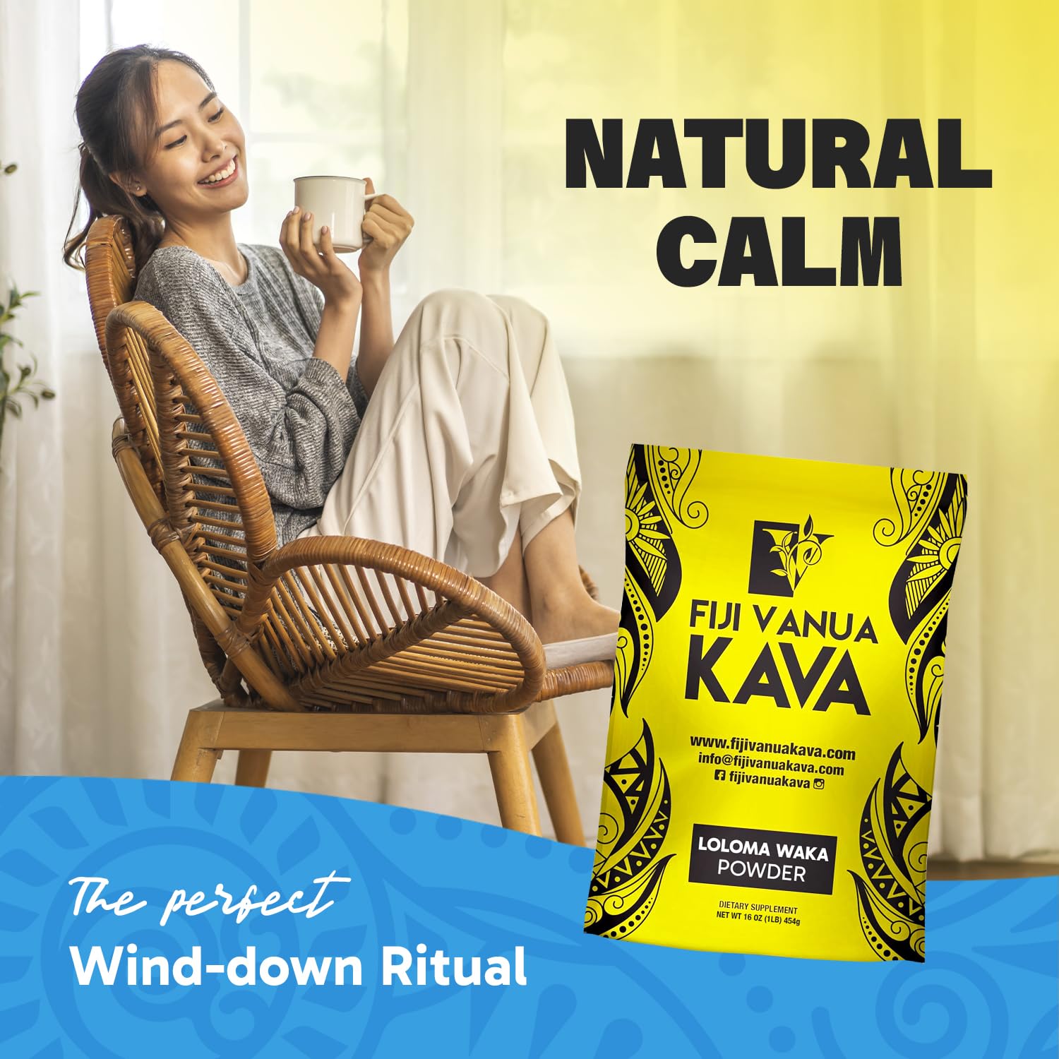 Fiji Vanua Kava Loloma Waka pour shows earthy, peppery notes