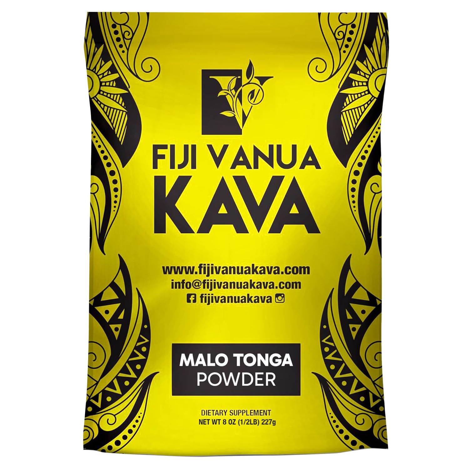 Fiji Vanua Kava Malo Tonga powder being poured for a traditional kava bowl.