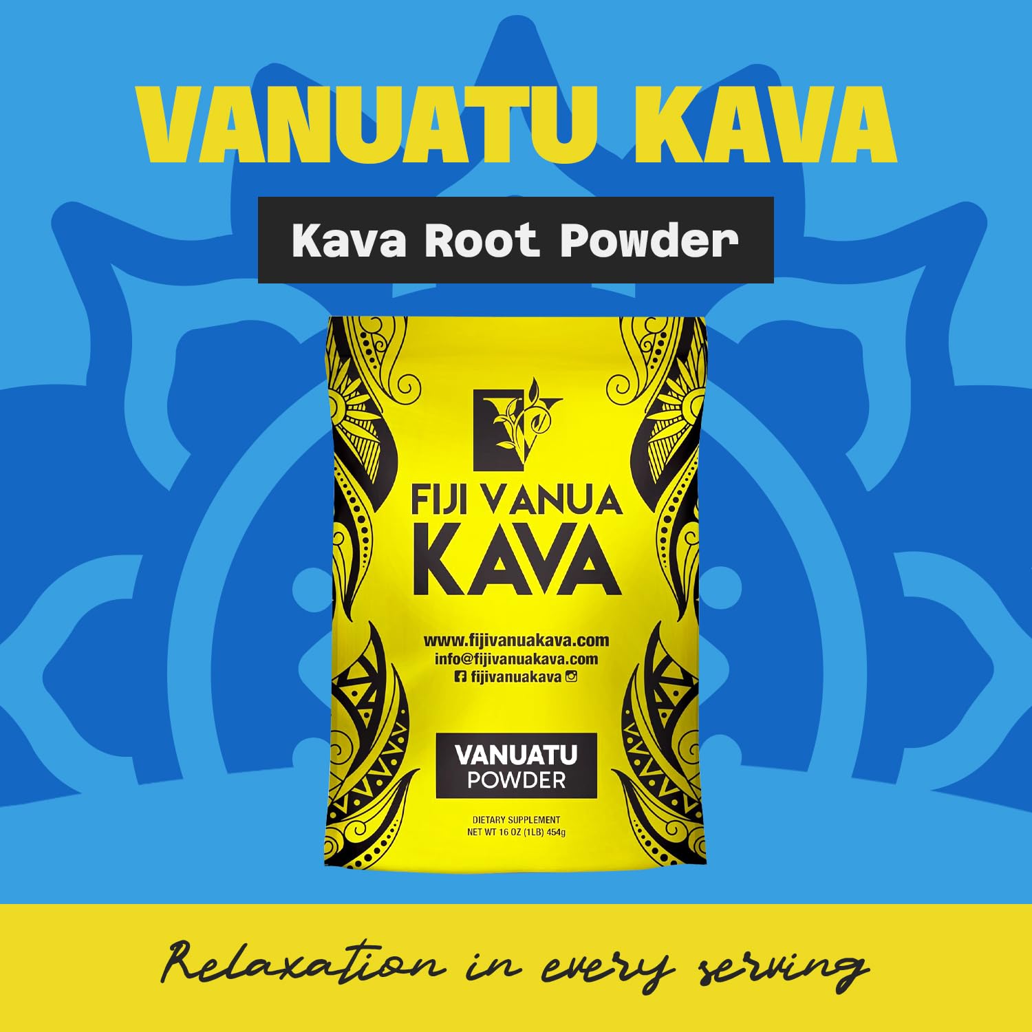 Close-up of medium grind Fiji Vanua Kava powder ready for brewing