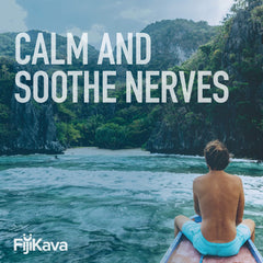 FijiKava on-the-go kava drink mix ready in a travel setup