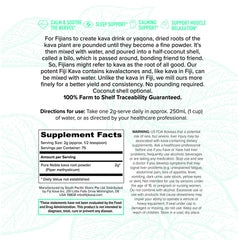 FijiKava pure noble root powder jar signaling premium quality