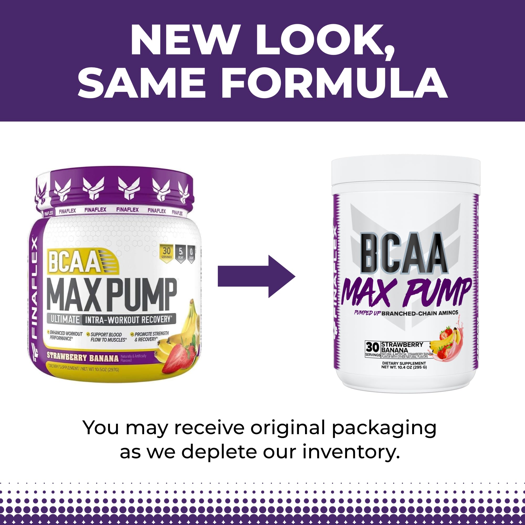 FINAFLEX BCAA MAX PUMP label highlights flavor and serving details for informed dosing