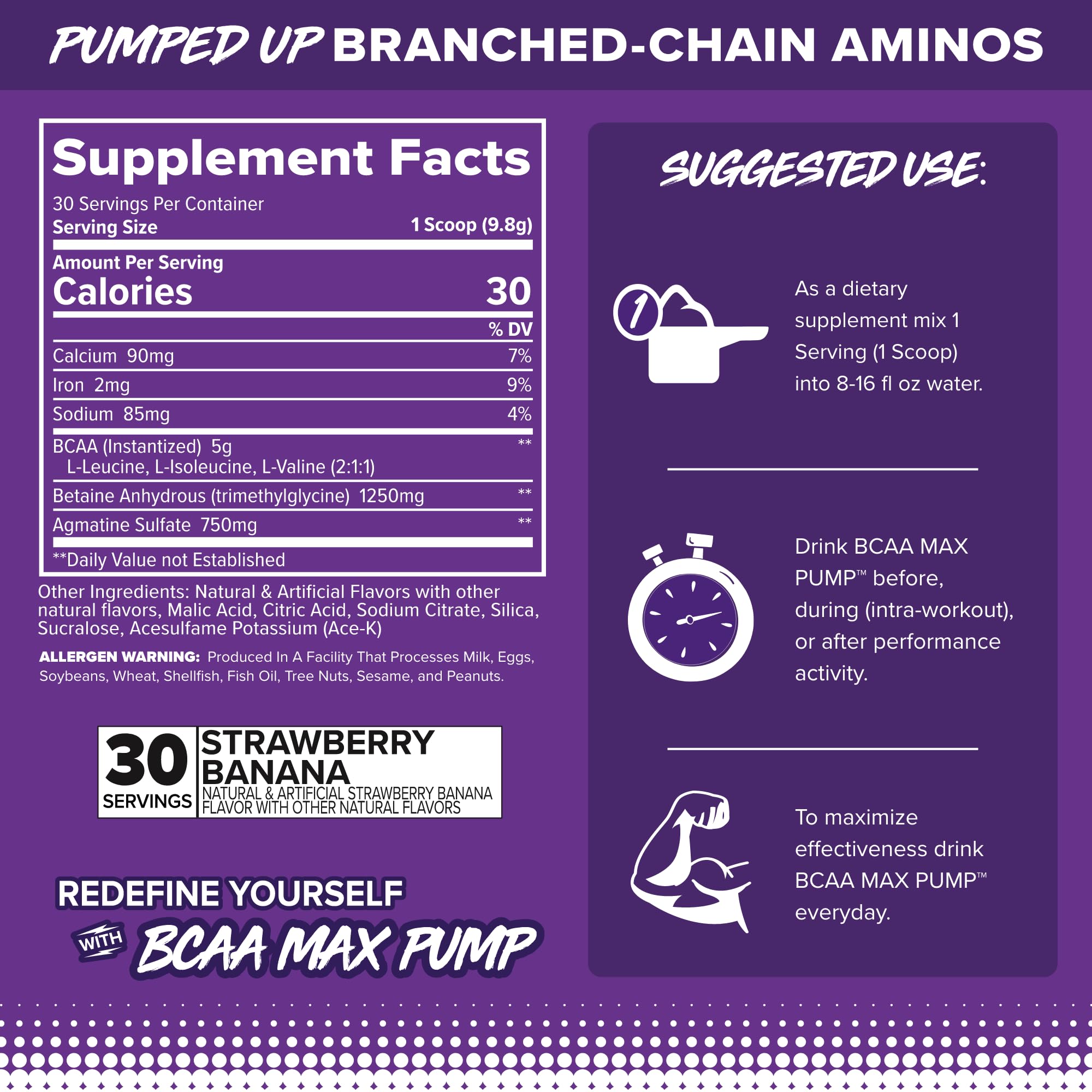 FINAFLEX BCAA MAX PUMP scoop reveals 2:1:1 BCAAs for balanced muscle support