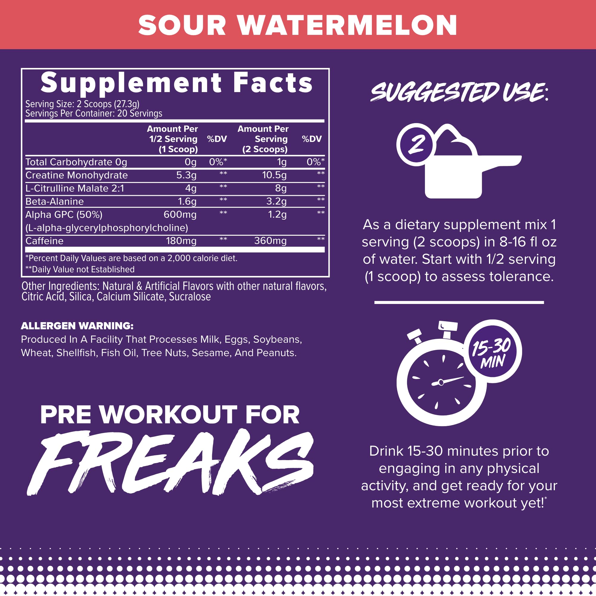 FINAFLEX Engage Sour Watermelon label highlights ingredients and dosing for informed use