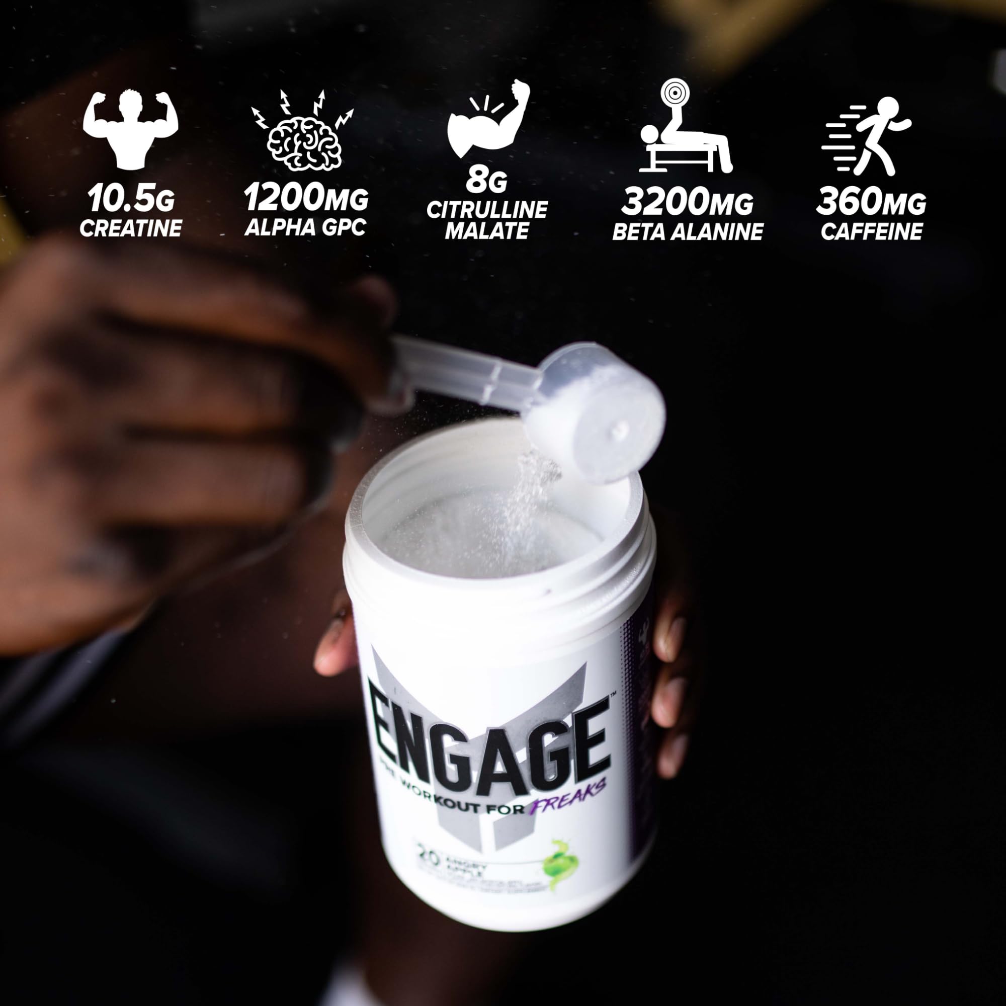 FINAFLEX Engage Sour Watermelon serving-dispense scene before a workout