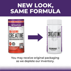 FINAFLEX label closeup highlights NSF certification and pure micronized creatine monohydrate.