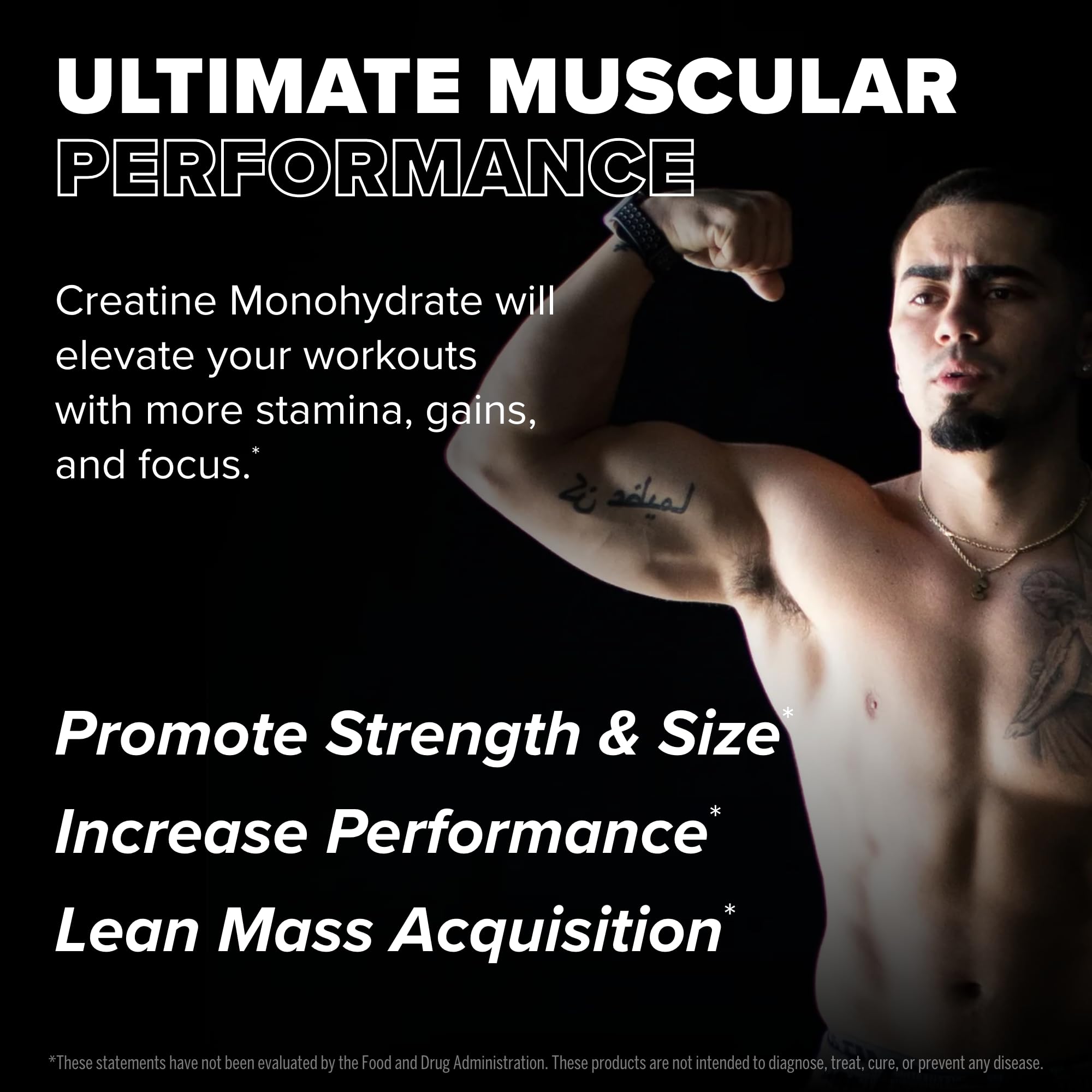 Closeup of FINAFLEX Pure Creatine powder texture for fast mixing