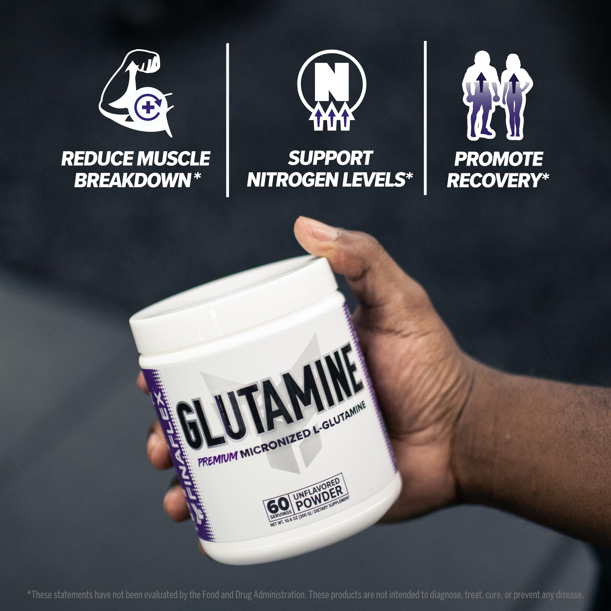 FINAFLEX Pure Glutamine dissolving in liquid demonstrates easy mixing.