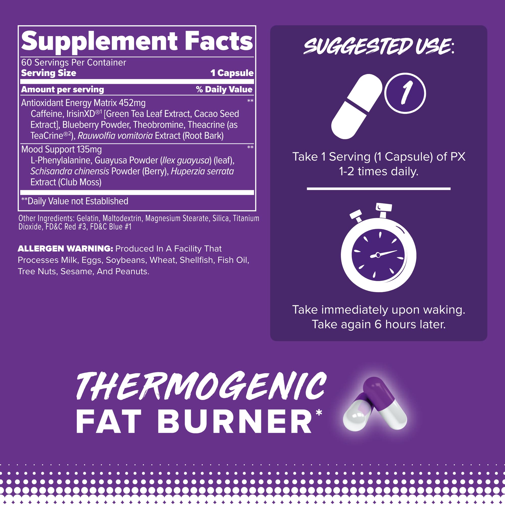 FINAFLEX PX Pro Xanthine bottle front highlighting compact thermogenic formula